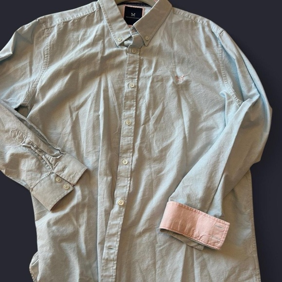 Crew Clothing Chambray Blue Slim Fit Oxford Shirt - XXL - Picture 5 of 7